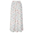 thumbnail image 5 of RYKJLWY Maxi Skirt Women Floral Print Skirt High Waist Party Beach Pocket Long Maxi Skirt Plus Size Skirts Maxi Skirt (White,XL), 5 of 6