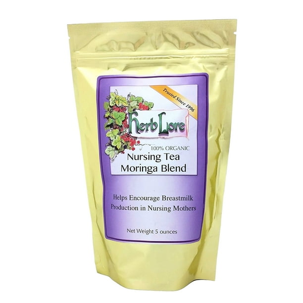 Healthy Nursing Naturally Sweet Tea Herb Lore Organic Nursing Tea With Moringa - Loose Leaf 5 Ounce Bag