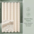 thumbnail image 4 of REGALWOVEN 3D Geometric Texture Shower Curtain Sets with Tassels for Bathroom Decor Beige 72"W x 72"L, 4 of 7