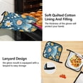 thumbnail image 4 of Cattle Head and Daisy Flowers 5 Pcs Kitchen Set Heat Resistant Oven Mitts and Non-Slip Pot Holders with Adjustable Cooking Apron, 4 of 6