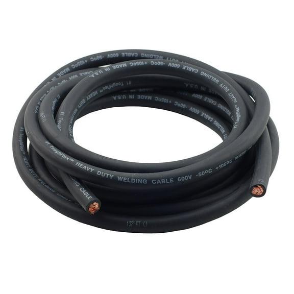 WeldingCity 25-ft 1-AWG USA-made Heavy Duty Welding Cable Highly Flexible Durable EPDM Rubber Jacket 600V -50C-105C Black