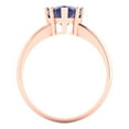 thumbnail image 4 of Clara Pucci 14K Rose Gold 2ct Tanzanite Solitaire Ring for Women, 4 of 7