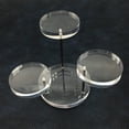 thumbnail image 3 of HomeSoGood Acrylic Round Products Display Stands 3 Tier Riser Rotatable Jewelry Storage Stand Display Stand for Rings Earrings,Mini Figurines, 2 Pack, 3 of 5