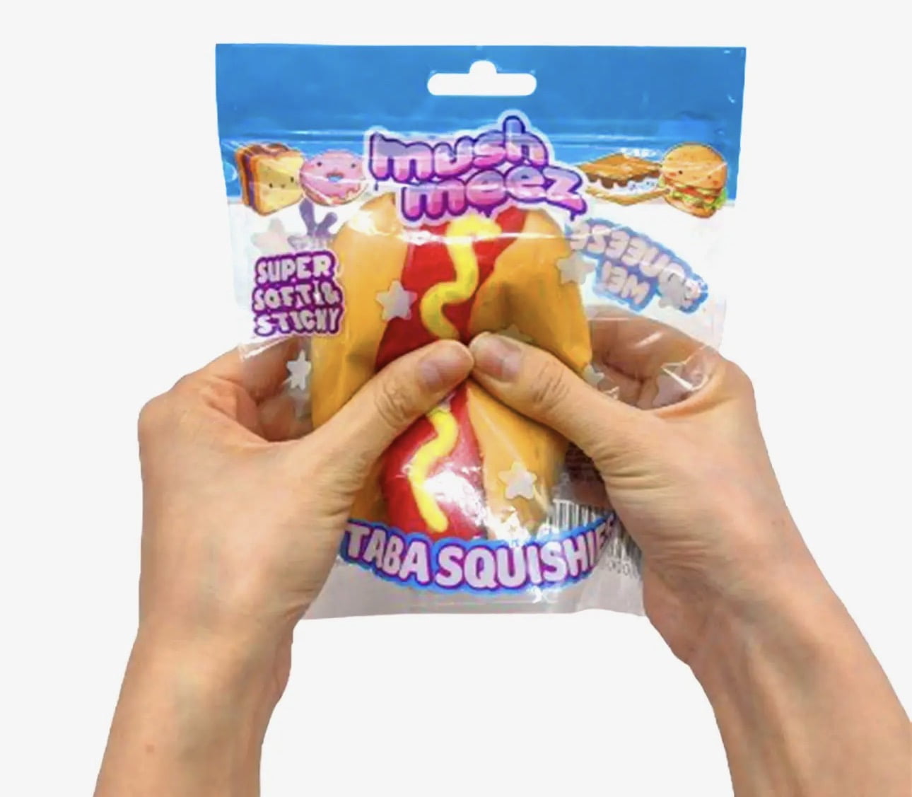 Mushmeez Taba Squishies Stress Squeeze Massage Food Squish Stress Ball Bags (2 Pack)