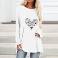 thumbnail image 1 of Aqestyerly Chandail Décontracté pour Femmes Imprimé Saint-Valentin Manches Longues Col Rond, 1 of 4