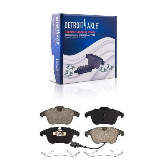 Detroit Axle - Front Brake Pads for Audi Q3 Quattro Volkswagen Passat Tiguan Limited, Ceramic Brake Pads with Hardware Replacement