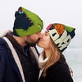 thumbnail image 5 of Hirioo Dinosaur Basketball Player for Men's Knit Cuffed Beanie for Outdoor Activities Unisex, 5 of 6