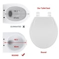 thumbnail image 3 of 17" Round Commercial Toilet Seat with Built-In Toddler Potty – Soft Close, No Wiggle, Durable White Plastic, Easy Install & Clean, Bottom Lock, 3 of 8