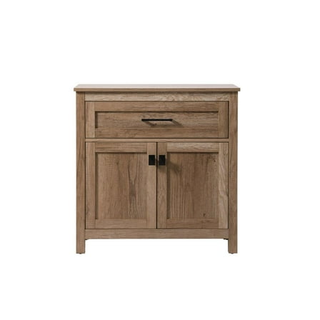 Elegant Kitchen and Bath 30 Inch Wide Bathroom Storage Freestanding Cabinet In Natural Oak
