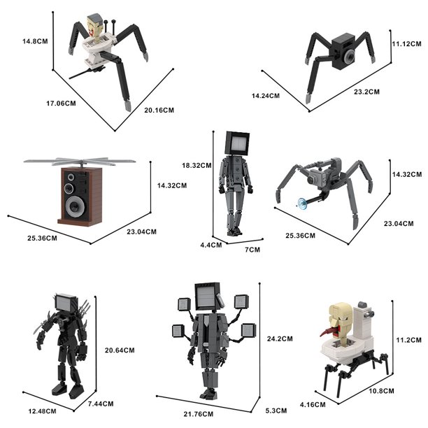 Moc Skibidi Toilet Man bloques de construcción Cámara altavoz ladrillos Audio Robot modelo juegos de decoración DIY juguete para niños adultos regalo