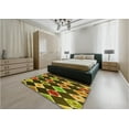 thumbnail image 5 of Ahgly Company Machine Washable Indoor Square Transitional Night Red Area Rugs, 3' Square, 5 of 7