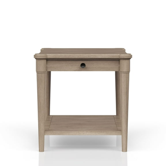 CoSoTower Sand Finished End Table with Storage Drawer