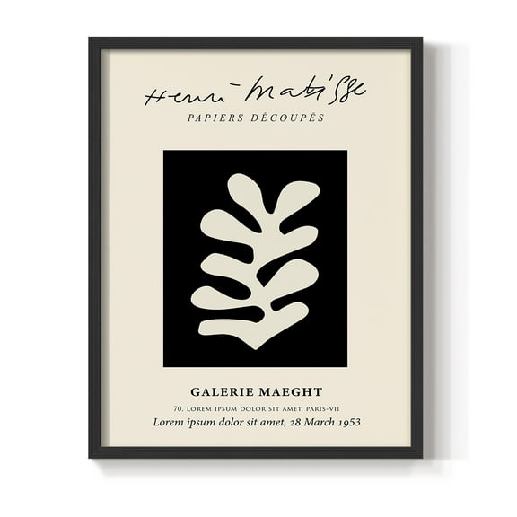 Matisse CL Framed Print in Black Solid Wood 8 x 10 Framed Print
