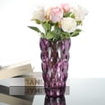 thumbnail image 2 of Jarrón CEMABT de cristal irrompible, 24 cm, 1,5 kg, para flores, color morado, 2 of 6