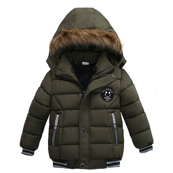 Winter Baby Boys Warm Jacket Fashion 1-5 Years Boys Coat Casual Autumn Hooded Thick Outerwear Coat For Boys Children Clothing