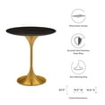 thumbnail image 5 of Sofa Side Table, Round, Gold Walnut, Wood, Metal Steel, Modern Contemporary Mid-Century, Living Lounge Cafe Room Hotel Lobby Hospitality, 5 of 6