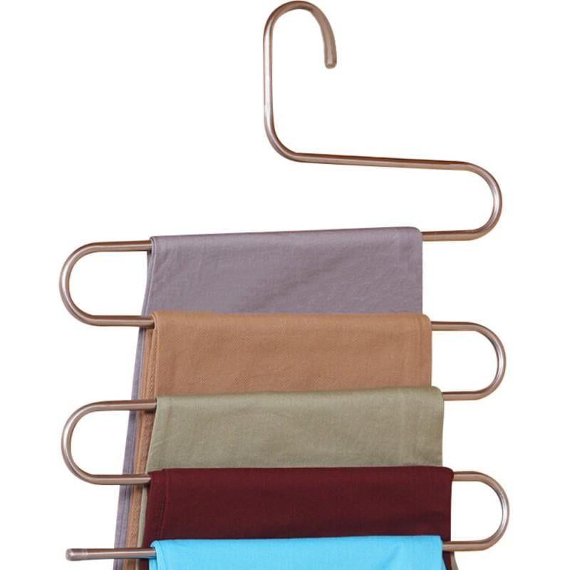 Pants Hangers Space Saver Metal Stainless Slacks Hanger Foam Padd... Details about   BEAUTLOHAS 