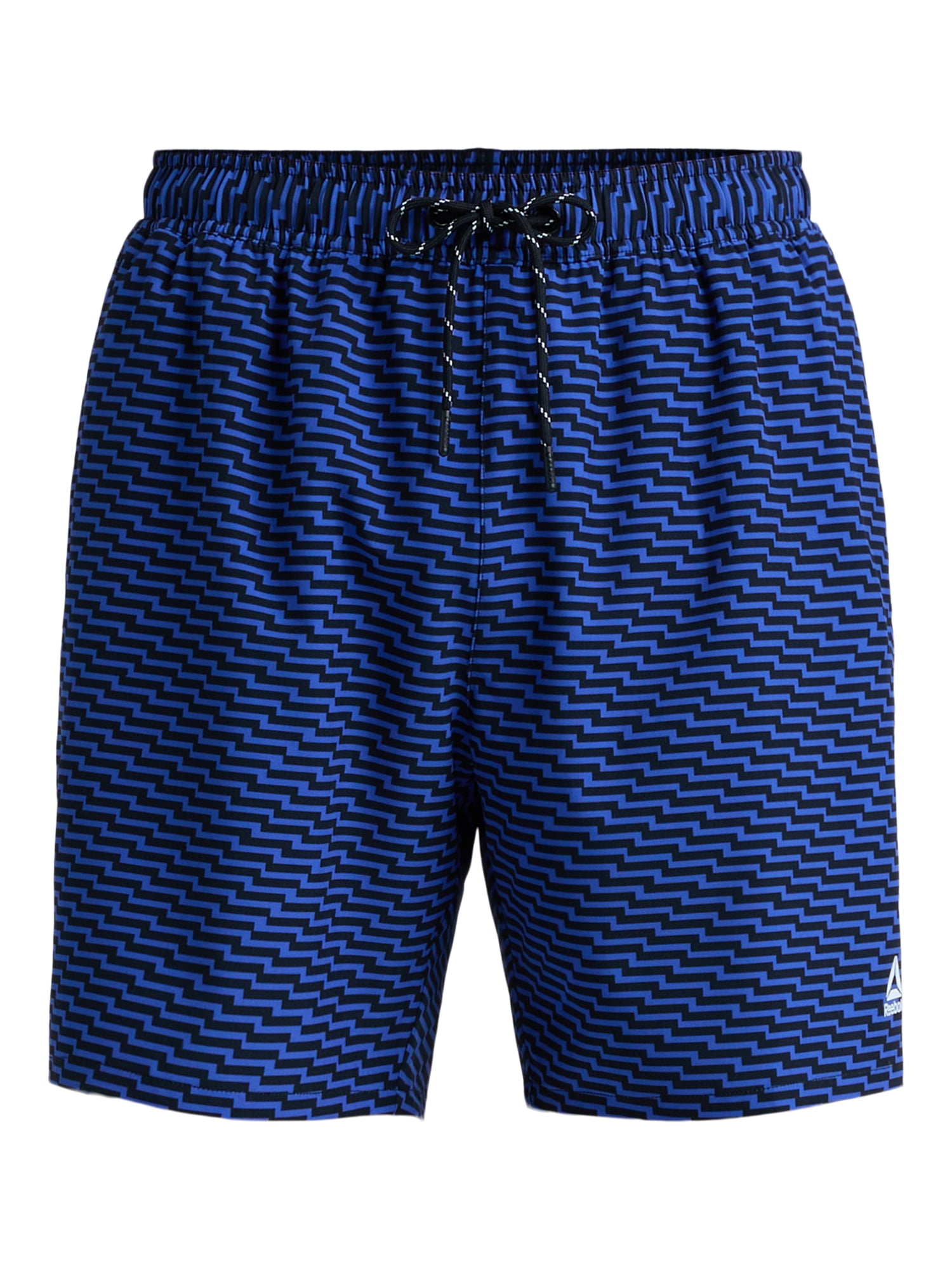 Reebok Men’s & Big Men's Printed Swim Trunks with Compression Liner, UPF 50+, 7” Inseam, Sizes S-3XL