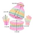 thumbnail image 3 of CYRBOKO Toddler Girls Hat Scarf Gloves, Thermal Three Pieces Winter Oblong Kids Accessories Sets Yellow Size 3-10 T, 3 of 9
