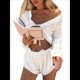 thumbnail image 1 of Conjunto de Pijama de 2 Piezas para Mujer: Top de Larga con Cordones y Pantalones Cortos, Ropa de Dormir Y2K, Conjuntos de Estar por Casa. L, 1 of 10