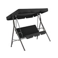 thumbnail image 4 of Funda para silla de columpio para jardín al aire libre, patio, silla de columpio, asiento y cubierta superior, toldo para sombrilla, color negro Methold  HA005105-16, 4 of 6