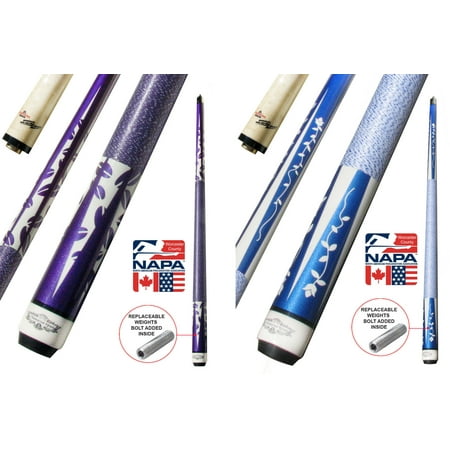 Champion Gator Purple TR6 Pool Cue Stick with Low Deflection Shaft, Cuetec Glove (12 mm, 19 (Best Low Deflection Pool Shaft)