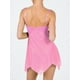 thumbnail image 3 of Lucakuins Camisón de encaje para mujer, lencería de malla transparente con cuello en V, sin mangas, ropa de dormir con tirantes, dobladillo Irregular, ropa interior sin espalda Lucakuins  moda, 3 of 4