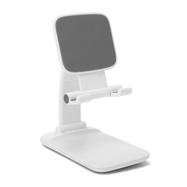 Soporte ajustable para teléfono móvil, tableta y escritorio, para reuniones en línea, blanco (plástico)
