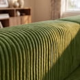 thumbnail image 4 of 78.8" Convertible Sofa Bed,Corduroy Futon Couch with Storage Pocket,Folding Pull Out Futon Sofa,No Assembly Boneless Couch for Living Room,Green, 4 of 6