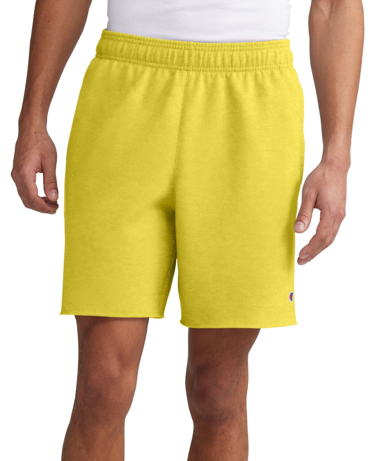 Champion Mens Powerblend Shorts,Yellow,Small