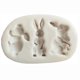 thumbnail image 2 of Fiudx Ofertas relámpago del día Molde para pastel de conejito con decoración de pastel de chocolate, 2 of 7