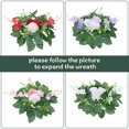 thumbnail image 3 of dajkiuy Artificial Rose Candle Rings Wreaths Floral Decor Fake Small Candle Flower Ring Wreath Holder Wedding Centerpieces for Tables Party Valentine Day Decoration, 3 of 4