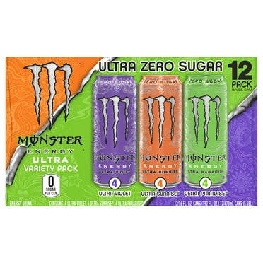 Monster Energy Ultra Zero Sugar Energy Drink Variety 12 pk Cans 16 oz