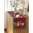 thumbnail image 5 of Table Runner 120 Inches Long for Kitchen Dining, Cheg Red Dresser Scarf Farmhouse, Dining Table Decorations for Wedding/Parties, Black White Check Buffalo Plaid Grid Lattice 13 x 120 In, 5 of 9