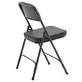 thumbnail image 3 of Zimtown 4 Pack Folding Chairs Portable Metal with Ultra Soft PU Padded Cushion Seats for Home Office Party, Black, 3 of 8
