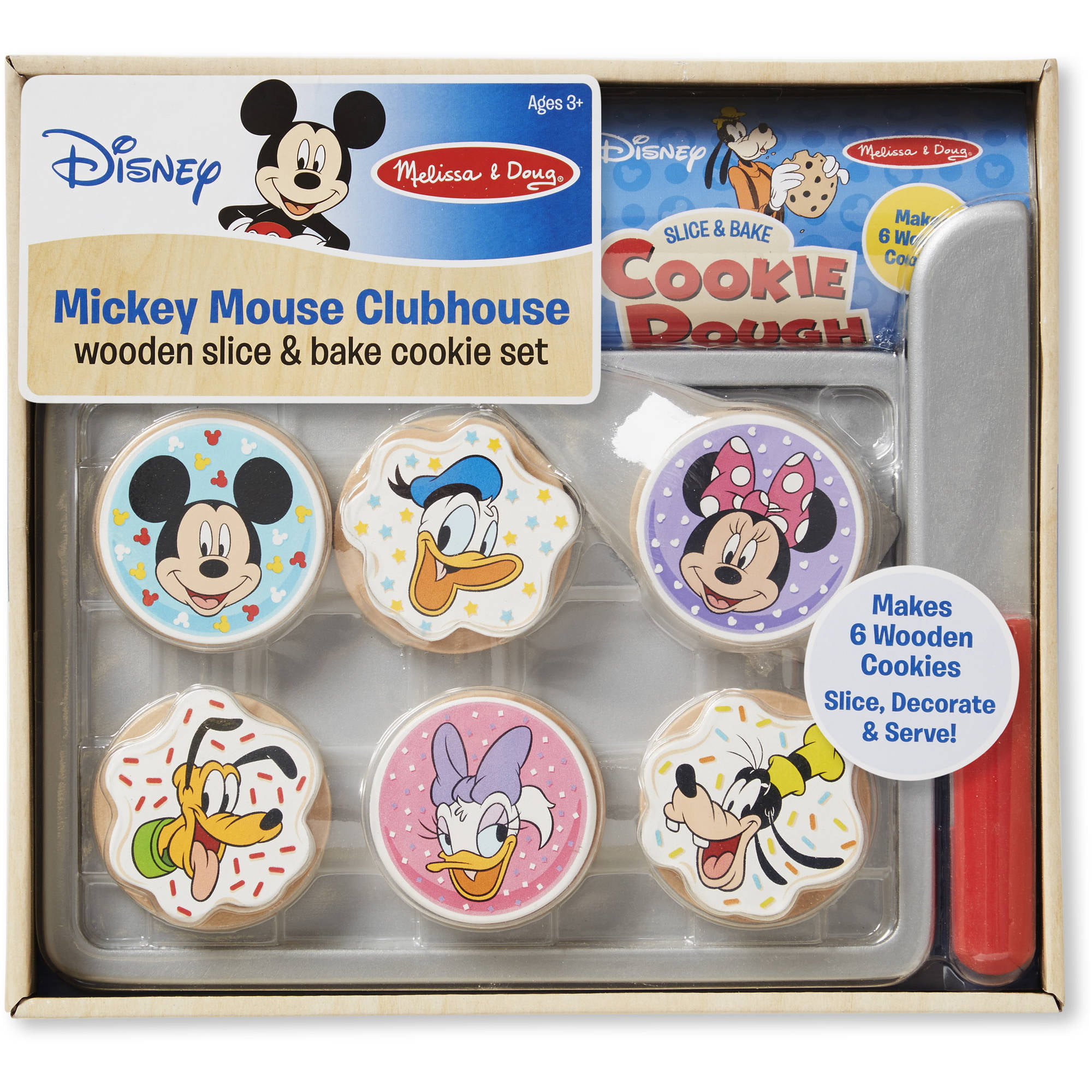 Mickey Mouse Clubhouse Wooden Slice and Bake Cookie Set - Walmart.com