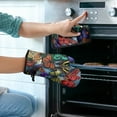 thumbnail image 2 of Multicolor Butterfly Group Pattern Kitchen Oven Mitt and Pot Holder Sets 2 Pcs for Baking, Cooking and Grilling, Heat Resistant Up To 392 °F, 2 of 7