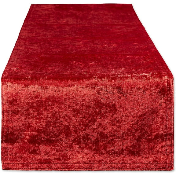 Velvet Collection Tabletop, Table Runner, 14x72, Red Red Table Runner, 14x72"