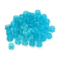 thumbnail image 1 of Refacciones LEGO 100 Placas Redondas Transparentes Azules 1x1 LEGO, 1 of 2