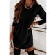 thumbnail image 1 of Round Neck Ruffle A Line Dress, Soft Casual Polyester Breathable Long Sleeve Tunic Dress For Dating For Woman ANGGREK Otros, 1 of 6