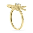 thumbnail image 3 of SZUL Women's 1/3 CTW Lab Grown Diamond Flower Ring in 10K Yellow Gold (F-G Color, VS1- VS2 Clarity), 3 of 6