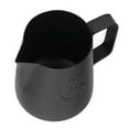 thumbnail image 3 of Jarra humeante de café de 230 ml con mango en ángulo, taza para espumar leche Olecranon de acero inoxidable para Latte, color negro, 3 of 14