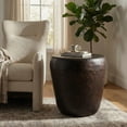 thumbnail image 3 of Simpli Home Garvy Industrial Metal Round End Table, Bronze, 3 of 6