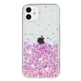 thumbnail image 2 of Luminous Case for iPhone 11, Glow in the Dark Fluorescent Glitter Case for Women Girls, Bling Sparkle Lightweight Slim Shockproof Protective Phone Cover for iPhone 11, Pink, 2 of 6