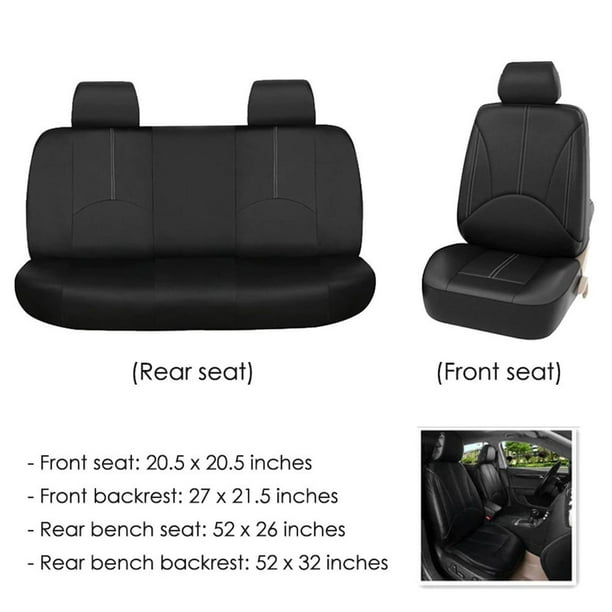 Juego de cubierta de asiento de coche de cuero PU universal Protector de asiento Accesorios de estilo automático JShteea Accesorios para autos y motos