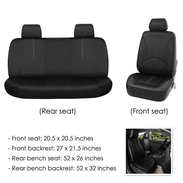 Juego de cubierta de asiento de coche de cuero PU universal Protector de asiento Accesorios de estilo automático JShteea Accesorios para autos y motos