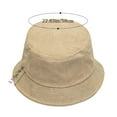 thumbnail image 2 of Casual Winter Soft Plush Corduroy Sun Cap Panama Hat Fisherman Cap Bucket Hat COFFEE, 2 of 7