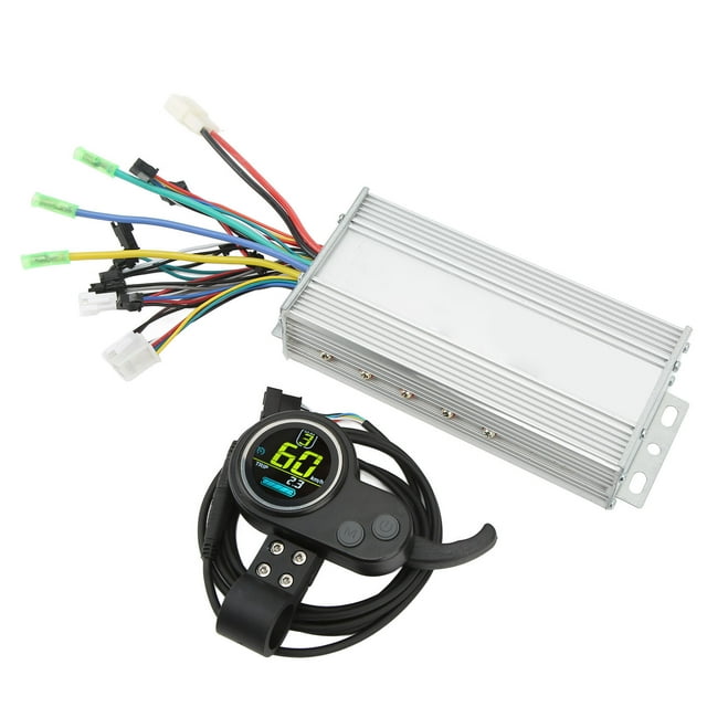 Kit de conversión de bicicleta eléctrica, 48V 60V 1000W Kit de panel de controlador de bicicleta eléctrica Controlador de scooter eléctrico Kit de acelerador de pulgar Valor inmejorable Jadeshay A