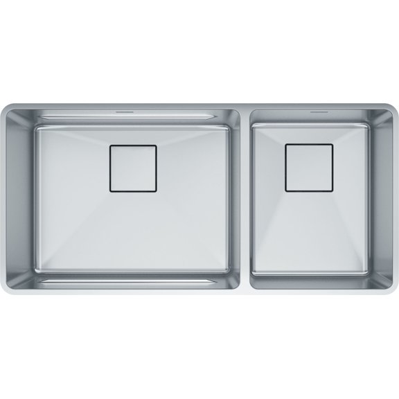 Franke PTX160-37 Pescara 38" Undermount Double Basin Stainless Steel Kitchen Sink - Pearl
