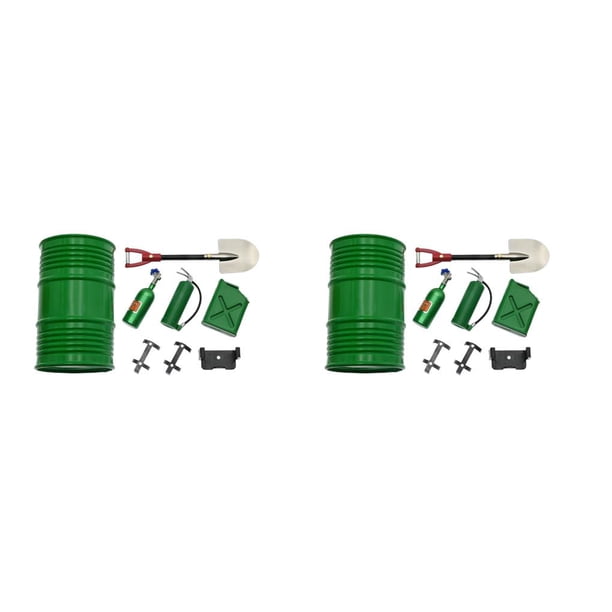 Vogacara Plástico RC Rock Crawler Simulación Accesorios de decoración Vehículos Caja de combustible Juego de espadas Surtido de repuesto para SCX10 Verde 2piezas Vogacara CBP182585